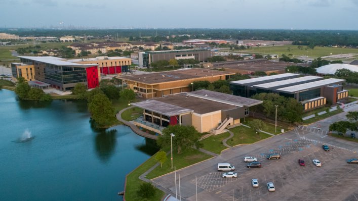 Aerial view of the entire campus.