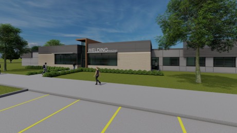 Rendering of outside of future Welding building